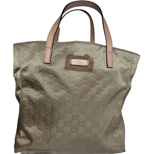 Gucci GG Monogram Satchel Tote Bag - Nylon w/ Leather Accents